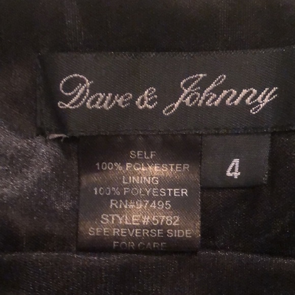 Vintage Dave & Johnny sz 4 formal halter neckline/ black, white,and purple dress - Picture 10 of 15